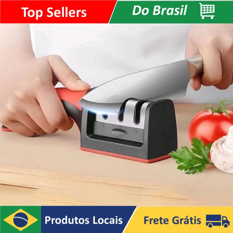 Afiador Profissional Sharpster para Facas - Cozinha Gourmet e Churrasco - Entrega Rápida para Todo o Brasil