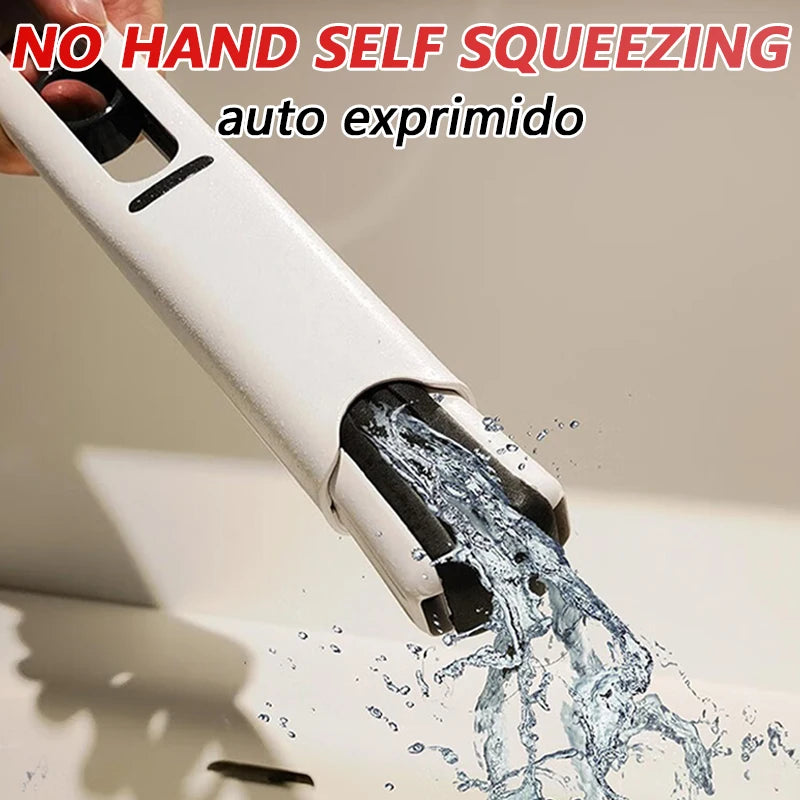 Mini esfregão dobrável com auto-espremedor – limpeza prática e eficiente para pisos, mesas, janelas e interiores de veículos. Versatilidade e funcionalidade em um só produto.