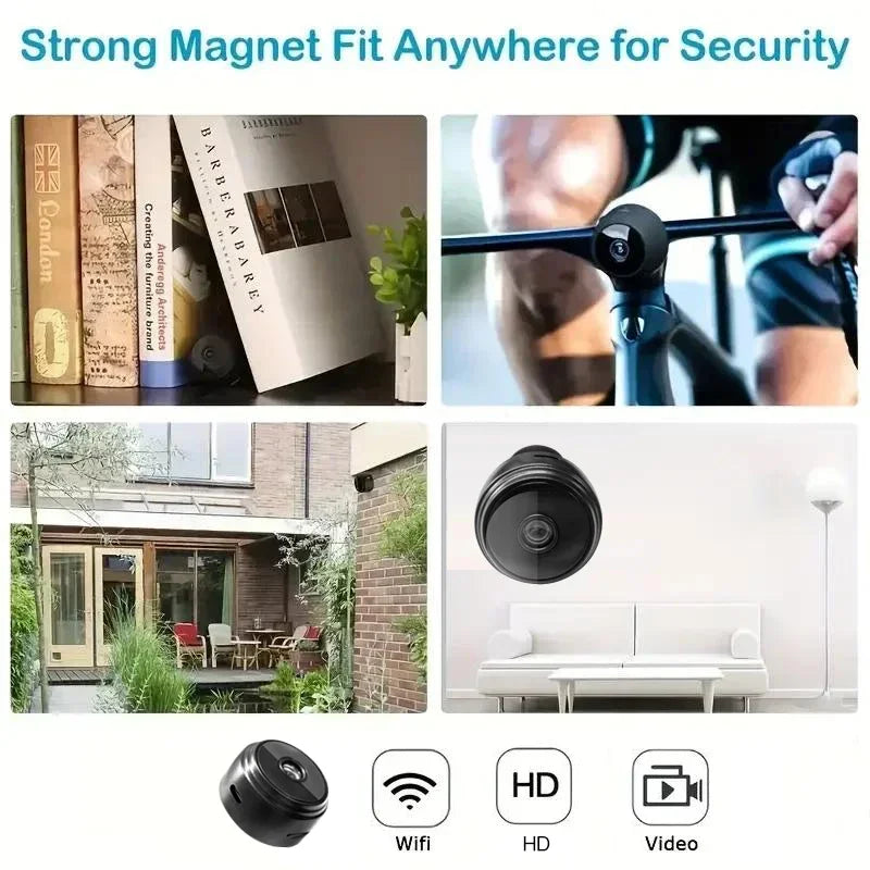 Câmera Mini A9 Wi-Fi 1080P – Monitoramento de Segurança Sem Fio, Visão Noturna, Vigilância Remota, Smart Home, Mini DV, Câmera HD